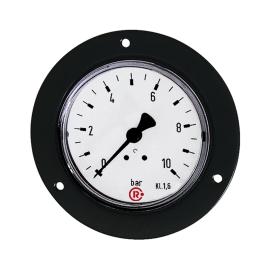 RIEGLER Standardmanometer, Frontring schwarz, G 1/4 hinten, 0 - 1,6 bar, Ø 63 Produktbild