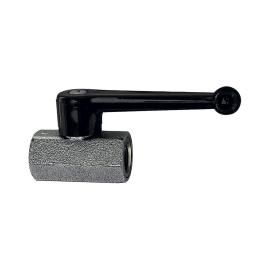 RIEGLER Mini-Kugelhahn, sandgestrahlt, MS vernickelt , Handhebel, G 1/4 IG Produktbild