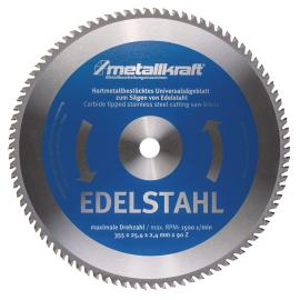 Sägeblatt für Edelstahl Metallkraft Ø 355 x 2,4 x 25,4 mm Produktbild