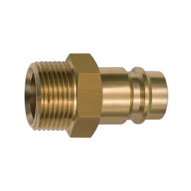 RIEGLER Nippel für Kupplungen NW 19, Messing blank, G 1 1/4 AG Produktbild