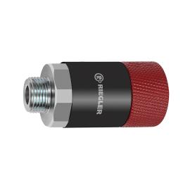 Dreh-Sicherheitskupplung NW 11, ISO 6150 C, Stahl, G 3/8 AG Produktbild