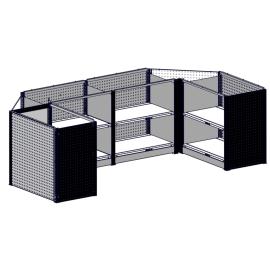 MULTIplus Thekensystem Theken-Set ohne Arbeitsplatte / Ecklösung U-Form Produktbild