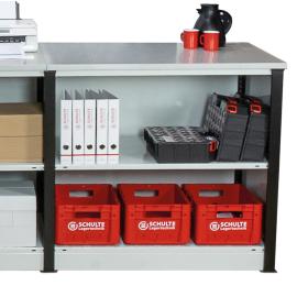 MULTIplus Thekensystem Theken-Set mit Arbeitsplatte / Ecklösung L-Form Produktbild