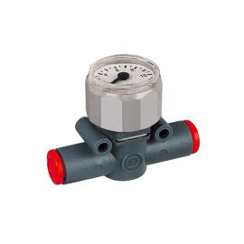 RIEGLER Manometer »lineonline«, Schlauch - Schlauch, für Schlauch-Ø 4 Produktbild