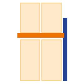 Anbauregal Paletten-Bockregal 2500 x 1825 x 1100 mm (HxBxT), blau/verzinkt/RAL 2004 Produktbild