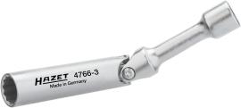 HAZET Zündkerzen Schlüssel 4766-3 ∙ 3/8 Zoll (10 mm) Vierkant hohl ∙ Außen Doppelsechskant Profil ∙ SW 14 mm Produktbild
