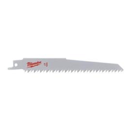 Milwaukee 150 x 4,2 mm (6 TPI), unlackiert Säbelsägeblatt Holz - ideal für gerade, schnelle Schnitte in Nassholz Produktbild