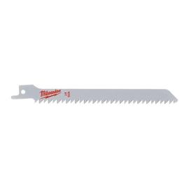 Milwaukee 150 x 4,2 mm (6 TPI), unlackiert Säbelsägeblatt Holz - ideal für Kurvenschnitte in Nassholz Produktbild