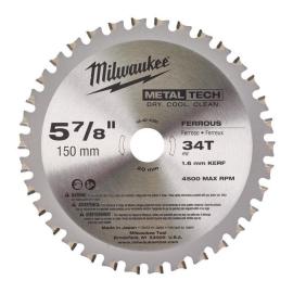 Milwaukee 150/20 mm Z34 Kreissägeblatt für Metall-Handkreissägen Produktbild