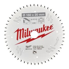 Milwaukee 160/20 mm Z52 Flachtrapezzahn Kreissägeblatt Holz/Alu für Handkreissägen Produktbild