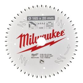 Milwaukee 165/20 mm Z52 Flachtrapezzahn negativ Kreissägeblatt Holz/Alu für Handkreissägen Produktbild