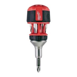 Milwaukee inkl. 7 Bits PH/PZ/TX/SL Schrauberdreher mit Ratschenfunktion Stubby Produktbild
