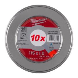 Milwaukee 10 x SCS41 1 mm in Metallbox Metalltrennscheibe PRO+ INOX 115 mm Produktbild