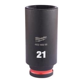 Milwaukee 21 x 65 mm SHOCKWAVE Schlagnuss 3/8" lang Produktbild