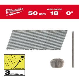 Milwaukee 1,05 x 1,25 x 50 mm Edelstahl, 0° Stauchkopf-Nägel 18 Gauge für M18FN18GS & M18CN18GS Produktbild