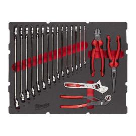 Milwaukee 19-teilige Einlage für PACKOUT Koffer mit Schubladen PACKOUT Ringmaulschlüssel und Zangen Einlage Produktbild