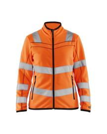 Damen High Vis Microfleece Jacke Produktbild