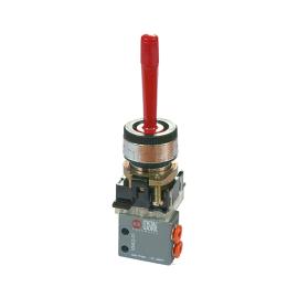 RIEGLER 3/2-Miniventil, manuell, Handhebel, NC, monostabil, 4 mm seitl. Produktbild