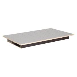 Unicraft Tischoberteil HPL Lochrasterplatte 1200 x 800, Ø20 mm, mit Schubkasten Produktbild