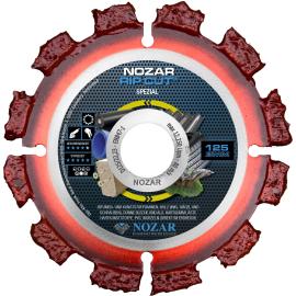 Nozar Hartmetall Trennscheibe / 125 x 22,23 mm / RIP CUT / 20 x 6,0 x 10 mm / 12 Segmente / segmentiert Produktbild