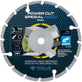 Nozar Diamant Trennscheibe / Power Cut Spezial ACCU / 75x10,0mm Produktbild
