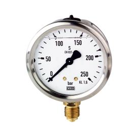Glyzerinmanometer, CrNi-Stahl, G 1/4 unten, 0 - 25,0 bar, Ø 63 Produktbild