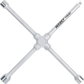 HAZET Kreuzschlüssel 715-01 ∙ Außen Sechskant Profil ∙ SW 17&nbsp;x&nbsp;19&nbsp;x&nbsp;22&nbsp;x&nbsp;Außenvierkant 12,5 = 1/2 Zoll mm Produktbild