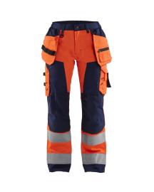 Damen High Vis Arbeitshose mit Werkzeugtaschen Produktbild