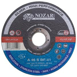 Nozar Trennscheibe Ino x flach / Metallbox a.10 Stück A60S-BF41 / 125 x 1,2 x 22,23 mm / VE = 12 Stück Produktbild
