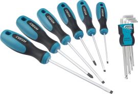 HAZET HAZET Schraubendreher Satz 810/2 ∙ Kreuzschlitz Profil PH, Schlitz Profil, Innen Sechskant Profil ∙ 15-teilig ∙ 0,5 x 3 – 1,2 x 6,5 ∙ PH1 – PH2 ∙ 1,5 – 10 Produktbild