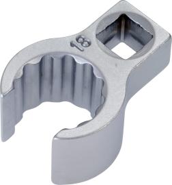 HAZET Ringschlüssel ∙ offen 848Z-18 ∙ 3/8 Zoll (10 mm) Vierkant hohl ∙ Außen Doppelsechskant Profil ∙ SW 18 mm ∙ Innenvierkant 10 = <sup>3</sup>⁄<sub>8</sub>″ Produktbild