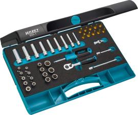HAZET Steckschlüssel Satz 855-1 ∙ 1/4 Zoll (6,3 mm) Vierkant hohl ∙ Außen Sechskant-Tractionsprofil, Außen TORX® Profil, Innen TORX® Profil, Schlitz Profil, Kreuzschlitz Profil PH, Innen Sechskant Profil ∙ 40-teilig ∙ 3 – 13 ∙ 3 ∙ E5 – E10 ∙ E6 ∙ PH2 ∙ T10 – T3 Produktbild