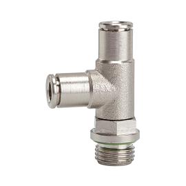RIEGLER T-Steckverschraubung L-Form »metallica«, drehbar, M3 a. Ø 3 mm Produktbild