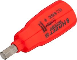 HAZET Schraubendreher-Steckschlüsseleinsatz ∙ schutzisoliert 8801K-6KV ∙ 3/8 Zoll (10 mm) Vierkant hohl ∙ Innen Sechskant Profil ∙ SW 6 mm Produktbild