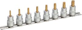 HAZET Steckschlüsseleinsatz Satz 8802T/8H ∙ 3/8 Zoll (10 mm) Vierkant hohl ∙ Innen TORX® Profil ∙ 8-teilig ∙ T15 – T50 Produktbild