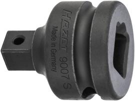 HAZET Reduzierstück 9007S ∙ 1/2 Zoll (12,5 mm) Vierkant hohl ∙ 3/8 Zoll (10 mm) Vierkant massiv ∙ Länge: 37 mm Produktbild