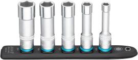 HAZET SmartRail ∙ Flexible Kunststoff-Steckleiste 900LG-SR/5 ∙ 1/2 Zoll (12,5 mm) Vierkant hohl ∙ Außen Sechskant-Tractionsprofil ∙ 5-teilig ∙ 10 ∙ 13 ∙ 17 ∙ 19 ∙ 22 Produktbild