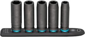 HAZET SmartRail ∙ Flexible Kunststoff-Steckleiste 900SLG-SR/5 ∙ 1/2 Zoll (12,5 mm) Vierkant hohl ∙ Außen Sechskant-Tractionsprofil ∙ 5-teilig ∙ 13 ∙ 17 ∙ 19 ∙ 22 ∙ 24 Produktbild
