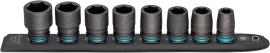 HAZET SmartRail ∙ Flexible Kunststoff-Steckleiste 900S-SR/8 ∙ 1/2 Zoll (12,5 mm) Vierkant hohl ∙ Außen Sechskant-Tractionsprofil ∙ 8-teilig ∙ 13 ∙ 17 ∙ 18 ∙ 19 ∙ 21 ∙ 22 ∙ 24 ∙ 27 Produktbild