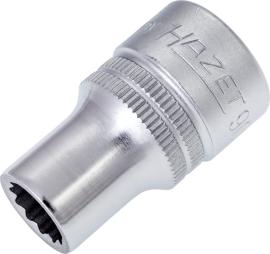 HAZET Steckschlüsseleinsatz 900Z-10 ∙ 1/2 Zoll (12,5 mm) Vierkant hohl ∙ Außen Doppelsechskant-Tractionsprofil ∙ SW 10 mm Produktbild