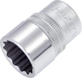 HAZET Steckschlüsseleinsatz 900Z-19 ∙ 1/2 Zoll (12,5 mm) Vierkant hohl ∙ Außen Doppelsechskant-Tractionsprofil ∙ SW 19 mm Produktbild