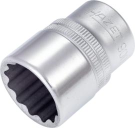 HAZET Steckschlüsseleinsatz 900Z-22 ∙ 1/2 Zoll (12,5 mm) Vierkant hohl ∙ Außen Doppelsechskant-Tractionsprofil ∙ SW 22 mm Produktbild