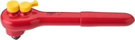 HAZET Umschaltknarre ∙ schutzisoliert 916KV ∙ 1/2 Zoll (12,5 mm) Vierkant massiv ∙ Länge: 260 mm Produktbild