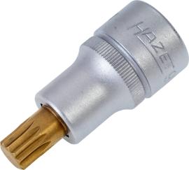 HAZET Schraubendreher-Steckschlüsseleinsatz 990-10 ∙ 1/2 Zoll (12,5 mm) Vierkant hohl ∙ Innen Vielzahn Profil XZN ∙ SW M10 Produktbild