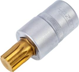 HAZET Schraubendreher-Steckschlüsseleinsatz 990-14 ∙ 1/2 Zoll (12,5 mm) Vierkant hohl ∙ Innen Vielzahn Profil XZN ∙ SW M14 Produktbild