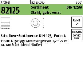 ART 82125 DIN 125 Sortiment Scheiben St. galv. verzinkt VE=S Produktbild