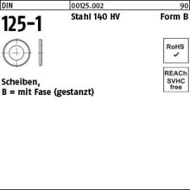 Reyher DIN 125-1 Stahl 140 HV Form B Scheiben, mit Fase (gestanzt) Produktbild