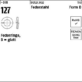~DIN 127 Federstahl Form B Federringe, glatt Produktbild