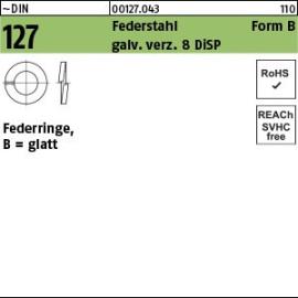 Reyher ~DIN 127 Federstahl Form B galv. verz. 8 DiSP Federringe, glatt Produktbild