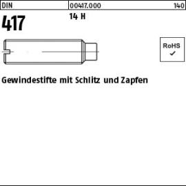 DIN 417 Gewindestifte mit Schlitz und Zapfen